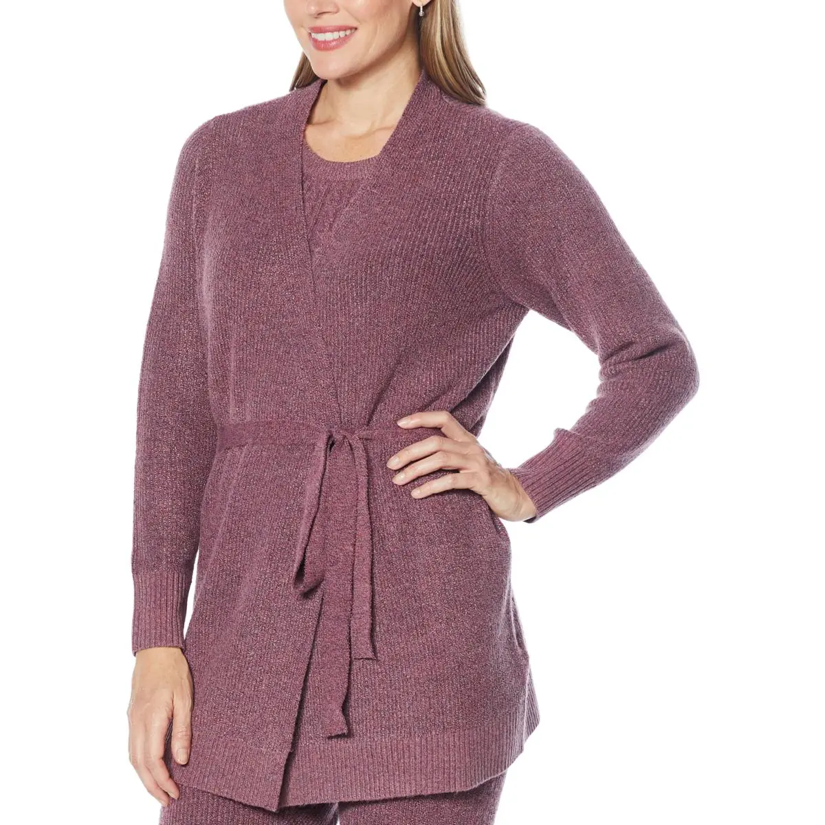 Laila Ali Long-Sleeve Wrap Sweater Cardigan 3 Laila Ali Long-Sleeve Wrap Sweater Cardigan