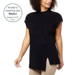 Laila Ali Mock-Neck Plush Sweater Knit Tunic -Dresses Shop laila ali mock neck plush sweater knit tunic d 20220902124616803806157 alt11