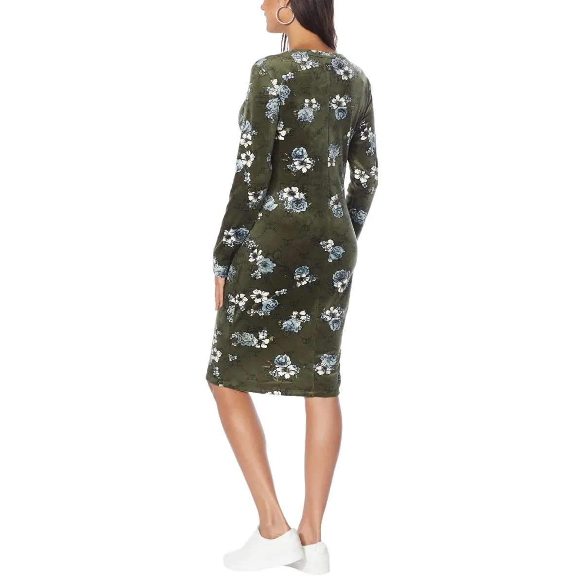 Laila Ali Stretch Velour Adjustable Ruched Dress 5 Laila Ali Stretch Velour Adjustable Ruched Dress - Image 3