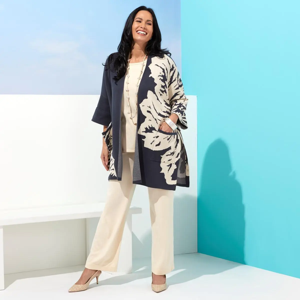 MarlaWynne Jacquard Knit Drama Topper 11 MarlaWynne Jacquard Knit Drama Topper - Image 9