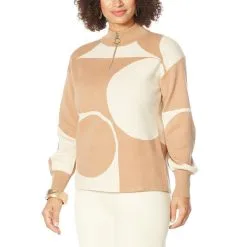 MarlaWynne Modern Art Colorblock Pullover Sweater