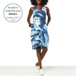 MarlaWynne Print Polished Knit Lantern Dress -Dresses Shop marlawynne print polished knit lantern dress d 2022080915133708789370 alt11