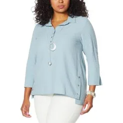 MarlaWynne Running Stitch Henley Popover -Dresses Shop marlawynne running stitch henley popover d 2021061409073554743111 alt20
