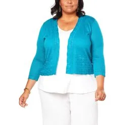 Nina Leonard 3/4-Sleeve Scalloped Edge Bolero -Dresses Shop nina leonard 34 sleeve scalloped edge bolero d 20220421091614233789629 alt20