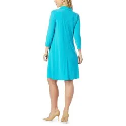 Nina Leonard 3/4-Sleeve Trapeze Shirt Dress 8 Nina Leonard 3/4-Sleeve Trapeze Shirt Dress -Dresses Shop nina leonard 34 sleeve trapeze shirt dress d 20220301093847087778916 alt1