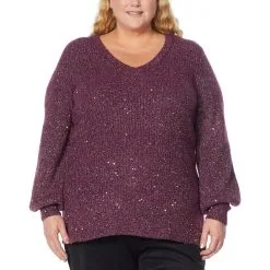 Nina Leonard Balloon Sleeve Pullover Sweater -Dresses Shop nina leonard balloon sleeve pullover sweater d 20211006093344303773489 alt20