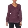 Nina Leonard Balloon Sleeve Pullover Sweater