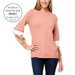 Nina Leonard Balloon Sleeve Pullover Sweater With Stripe Detail -Dresses Shop nina leonard balloon sleeve pullover sweater with strip d 20221107120220123809355 alt11