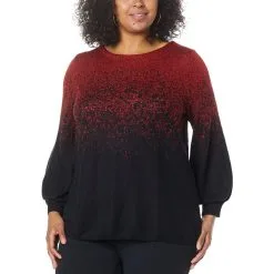 Nina Leonard Boat-Neck Ombre Pullover Sweater -Dresses Shop nina leonard boat neck ombre pullover sweater d 20211223104546263768607 alt20