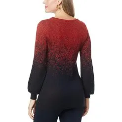 Nina Leonard Boat-Neck Ombre Pullover Sweater -Dresses Shop nina leonard boat neck ombre pullover sweater d 2021122310454914768607 alt1