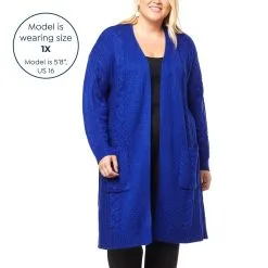 Nina Leonard Cable Knit Cardigan With Pockets -Dresses Shop nina leonard cable knit cardigan with pockets d 2022082516424069796410 alt20