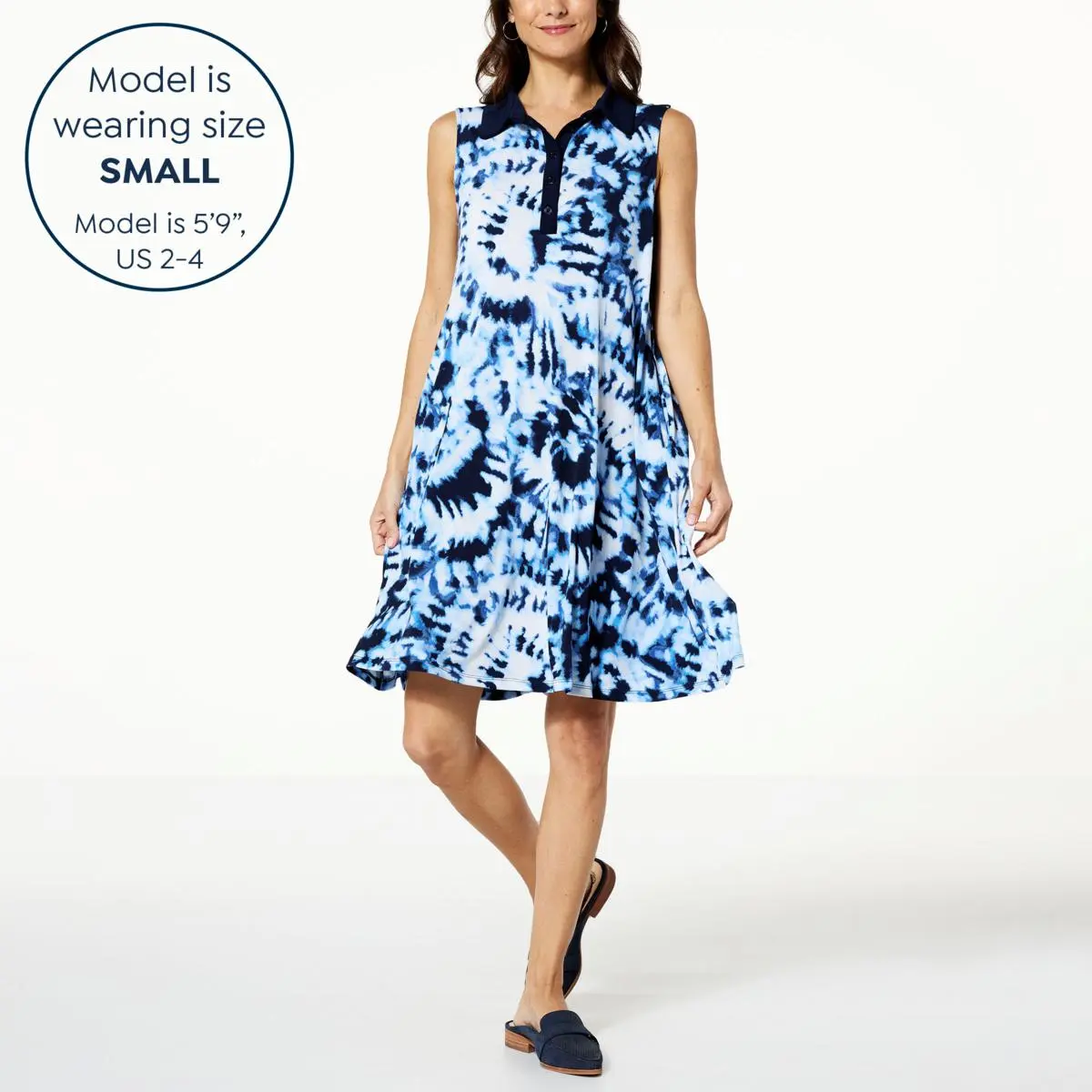 Nina Leonard Collared Trapeze Dress 4 Nina Leonard Collared Trapeze Dress - Image 2