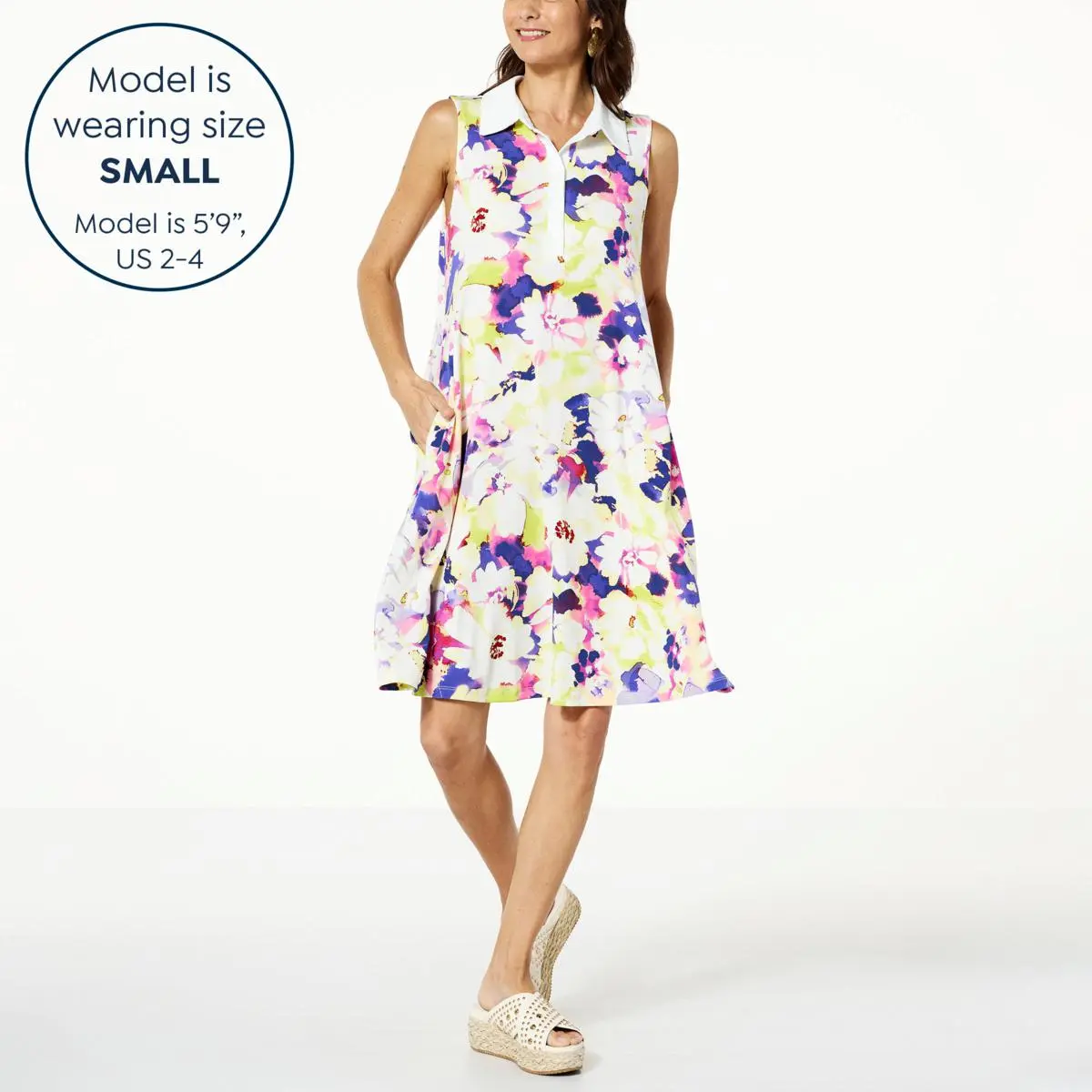 Nina Leonard Collared Trapeze Dress 5 Nina Leonard Collared Trapeze Dress - Image 3