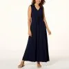 Nina Leonard Collared V-Neck Maxi Dress 1 Nina Leonard Collared V-Neck Maxi Dress -Dresses Shop nina leonard collared v neck maxi dress d 20230406095700653829218 790