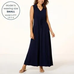 Nina Leonard Collared V-Neck Maxi Dress 15 Nina Leonard Collared V-Neck Maxi Dress -Dresses Shop nina leonard collared v neck maxi dress d 20230419162856373829218 alt12