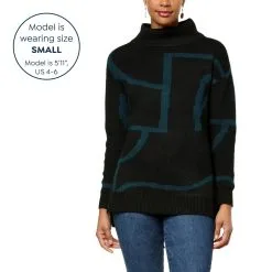 Nina Leonard Jacquard Mock-Neck Pullover Sweater 11 Nina Leonard Jacquard Mock-Neck Pullover Sweater -Dresses Shop nina leonard jacquard mock neck pullover sweater d 20221107122248977809354 alt12