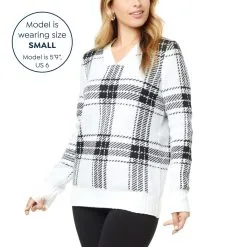 Nina Leonard Jaquard V-neck Pullover Sweater -Dresses Shop nina leonard jaquard v neck pullover sweater d 2022100519272004803091 alt11