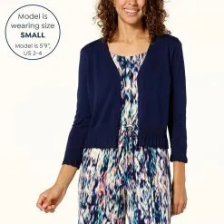 Nina Leonard Knit Bolero With Ruffle Detail -Dresses Shop nina leonard knit bolero with ruffle detail d 20230419162922613829219 alt12