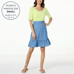 Nina Leonard Mixed Media Tiered Dress -Dresses Shop nina leonard mixed media tiered dress d 20230418153821897825214 alt10