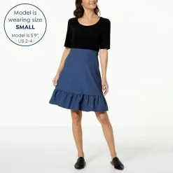 Nina Leonard Mixed Media Tiered Dress -Dresses Shop nina leonard mixed media tiered dress d 202304181538389825214 alt11