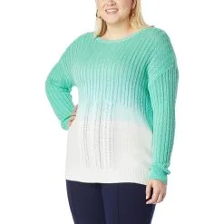 Nina Leonard Ombre Cable Knit Pullover Sweater -Dresses Shop nina leonard ombre cable knit pullover sweater d 2022021409360925778892 alt20