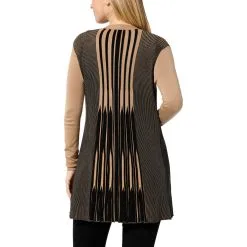 Nina Leonard Pleated Knit Colorblock Cardigan -Dresses Shop nina leonard pleated knit colorblock cardigan d 20221229111019877820758 alt1