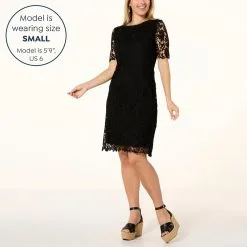 Nina Leonard Scallop Hem Lace Sheath Dress 12 Nina Leonard Scallop Hem Lace Sheath Dress -Dresses Shop nina leonard scallop hem lace sheath dress d 20230419161809897825100 alt10