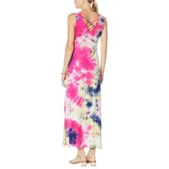 Nina Leonard Sleeveless Maxi Dress With X-Back Detailing -Dresses Shop nina leonard sleeveless maxi dress with x back detailin d 20210510083817727736161 alt1