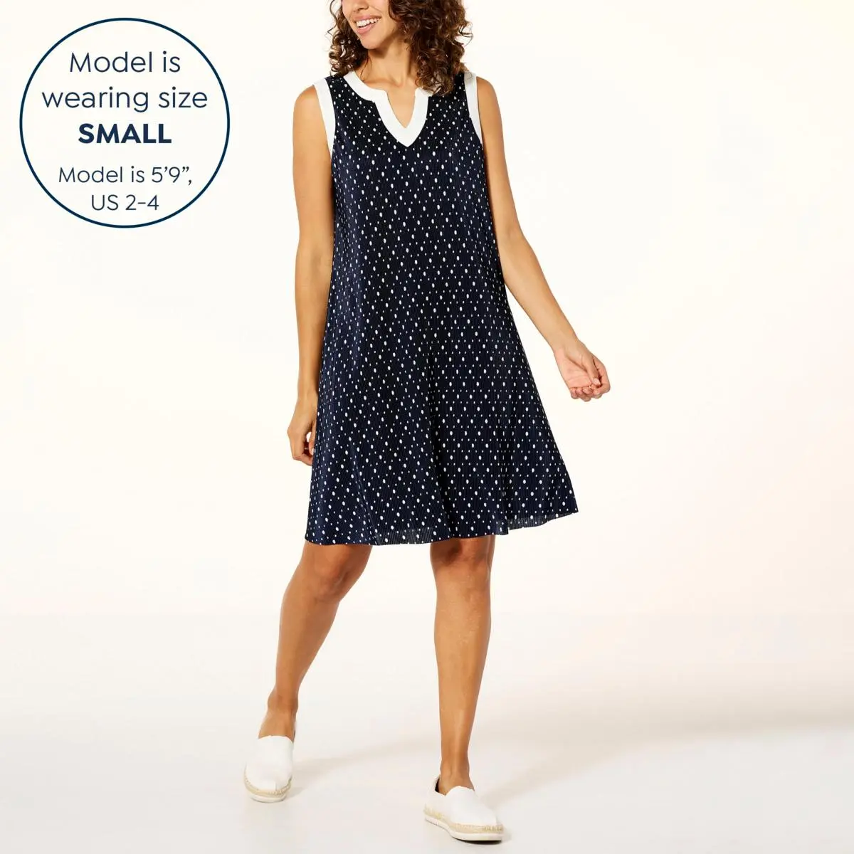 Nina Leonard Sleeveless Printed Float Dress 6 Nina Leonard Sleeveless Printed Float Dress - Image 4