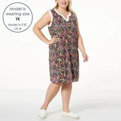 Nina Leonard Sleeveless Printed Float Dress 15 Nina Leonard Sleeveless Printed Float Dress -Dresses Shop nina leonard sleeveless printed float dress d 2023042112113102825210 alt21