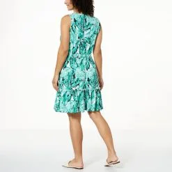 Nina Leonard Sleeveless Smocked Waist Dress -Dresses Shop nina leonard sleeveless smocked waist dress d 20230411114345553829227 alt1