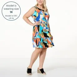 Nina Leonard Sleeveless Smocked Waist Dress -Dresses Shop nina leonard sleeveless smocked waist dress d 20230421123150887829227 alt21