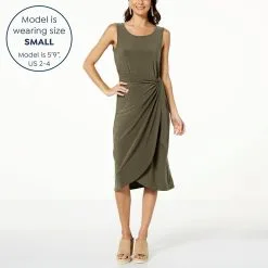 Nina Leonard Sleeveless Wrap Waist Midi Dress -Dresses Shop nina leonard sleeveless wrap waist midi dress d 20230418154229157829062 alt11