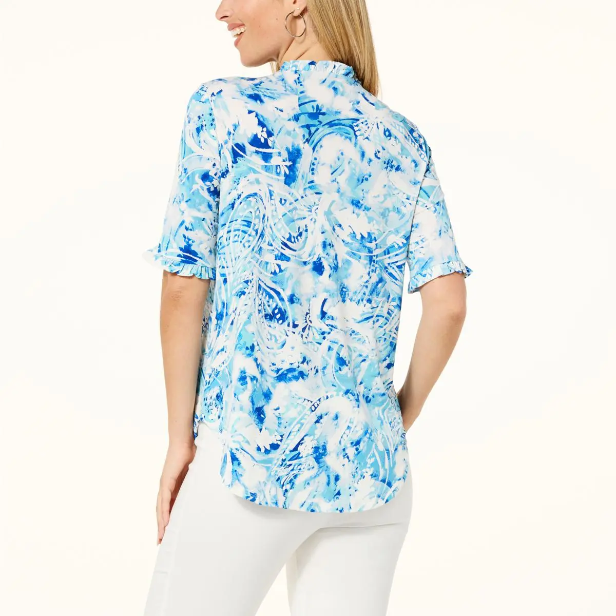 Nina Leonard Smocked Front Yoke Top 4 Nina Leonard Smocked Front Yoke Top - Image 2