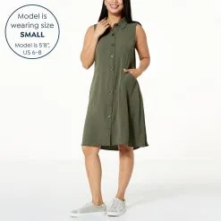 Nina Leonard Textured Wave Shirt Dress With Pockets -Dresses Shop nina leonard textured wave shirt dress with pockets d 20230328103716707823521 alt11