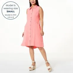 Nina Leonard Textured Wave Shirt Dress With Pockets -Dresses Shop nina leonard textured wave shirt dress with pockets d 20230328103717253823521 alt14