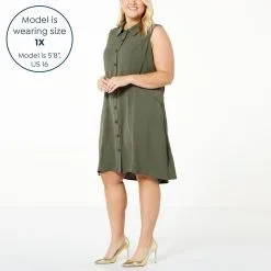 Nina Leonard Textured Wave Shirt Dress With Pockets -Dresses Shop nina leonard textured wave shirt dress with pockets d 20230328103718957823521 alt21