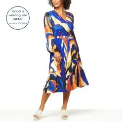 Shavonne Dorsey Surplice Dress With Woven Sleeves -Dresses Shop shavonne dorsey surplice dress with woven sleeves d 2022072716212594797848 alt10