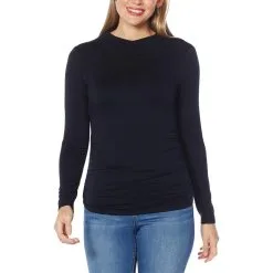 Skinnygirl Marisol Long-Sleeve Shirred Top