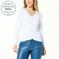 VG By Victor Glemaud Ruched V-Neck Long Sleeve Pullover Sweater -Dresses Shop vg by victor glemaud ruched v neck long sleeve pullover d 20230224112612743813290 alt11