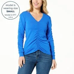 VG By Victor Glemaud Ruched V-Neck Long Sleeve Pullover Sweater -Dresses Shop vg by victor glemaud ruched v neck long sleeve pullover d 20230224112659533813290 alt12