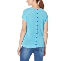 WE By Living In Yellow Buttoned Back Sweater -Dresses Shop we by living in yellow buttoned back sweater d 20210222160358633733751 alt1