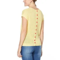 WE By Living In Yellow Buttoned Back Sweater -Dresses Shop we by living in yellow buttoned back sweater d 20210224155415497733751 alt3