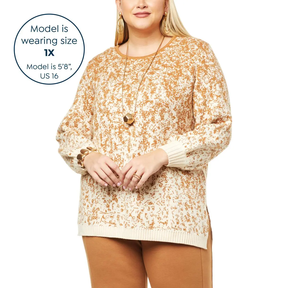 WynneCollection Ombre Jacquard Knit Tunic 5 WynneCollection Ombre Jacquard Knit Tunic - Image 3