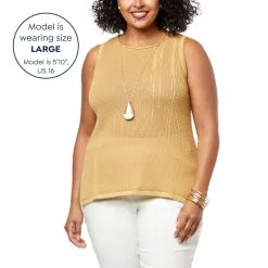 WynneCollection Sweater Knit Mesh Stitch Tunic Tank -Dresses Shop wynnecollection sweater knit mesh stitch tunic tank d 20220802154355793799320 alt20