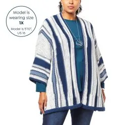 WynneCollection Tri-Color Intarsia Cotton Knit Topper -Dresses Shop wynnecollection tri color intarsia cotton knit topper d 2022082912510359799796 alt20