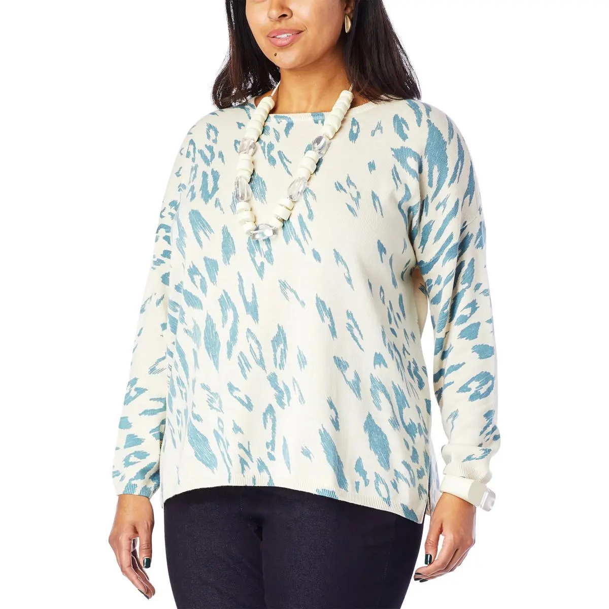 WynneLayers Brushstroke Animal Print Box Sweater 4 WynneLayers Brushstroke Animal Print Box Sweater - Image 2