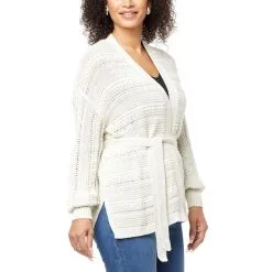 WynneLayers Cotton Mixed Stitch Wrap Cardigan