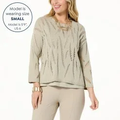 WynneLayers Cotton Moving Pointelle Stitch Sweater -Dresses Shop wynnelayers cotton moving pointelle stitch sweater d 20230331122416957823618 alt11