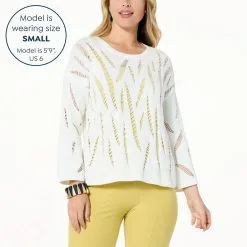 WynneLayers Cotton Moving Pointelle Stitch Sweater -Dresses Shop wynnelayers cotton moving pointelle stitch sweater d 20230331122423597823618 alt10